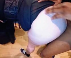Redhead PAWG Almost Caught Public Fitting Room Interracial BBC Threesome Fuck